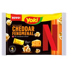 Popcorn para Micro-Ondas Yoki Sabor Cheddar - Contém 95g