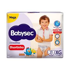Fralda Softys Babysec Shortinho  Mega Tamanho XG - Contém 20 Unidades Imp