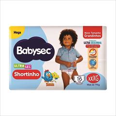 Fralda Softys Babysec Shortinho  Mega Tamanho XXXG - Contém 16 Unidades