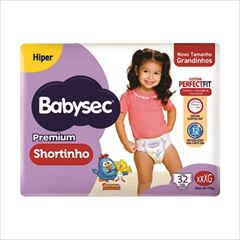 Fralda Softys Babysec Premium Hiper Tamanho XXXG - Contém 32 Unidades