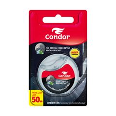 Fio Dental Condor LV 50M PG 25M Sabor Menta/Carvão - 1 Unidade