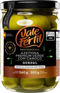 VF AZEITONA VERD PREMIUM GORDAL VID 300G