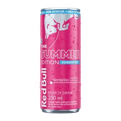 Red Bull Energético Sugar Free Nectarina  - Contém 250ml com 24 latas