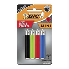 Isqueiro Bic Mini J5 LV4 PG3 - 4 Unidades