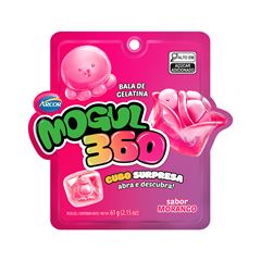 Bala Gelatinosa Arcor Mogul 360 Cubo Morango 61g