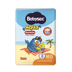 Fralda Softys Babysec Aqua Tamanho M/G - Contém 8 Unidades