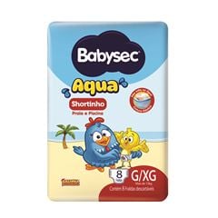 Fralda Softys Babysec Aqua Tamanho G/XG - Contém 8 Unidades
