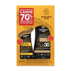 Kit Australian Gold Protetor Acelerador e Intensificador de Bronze FPS 30- 200/120g