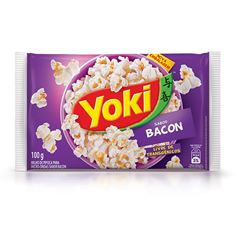 Popcorn para Micro-Ondas Yoki Sabor Bacon, Contém 100 gramas.