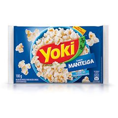 Popcorn para Micro-Ondas Yoki Sabor Manteiga, Contém 100 gramas.