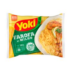 Farofa Yoki de Milho, Contém 500 gramas.