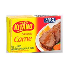 Caldo em Cubo Kitano de Carne Tira com 2 Cubos cada,Contém 24 cartuchos de 19 gramas.