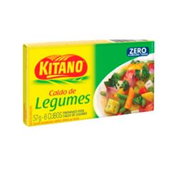 Caldo em Cubo Kitano de Legumes com 6 Cubos cada, Contém 24 cartuchos de 19 gramas.