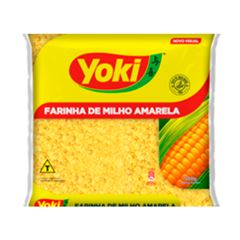 Farinha de Milho Amarela Yoki, Contém 500 gramas.