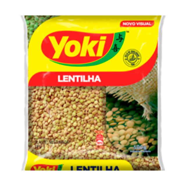Lentilha Yoki,Contém 500 gramas.