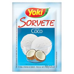 Pó para Sorvete Yoki Coco, Contém 150 gramas.