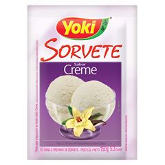 Pó para Sorvete Yoki Creme, Contém 150 gramas.