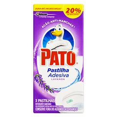 Detergente Sanitário Pato Pastilha Adesiva Lavanda 20% de Desconto,  Contém 3 pastilhas.
