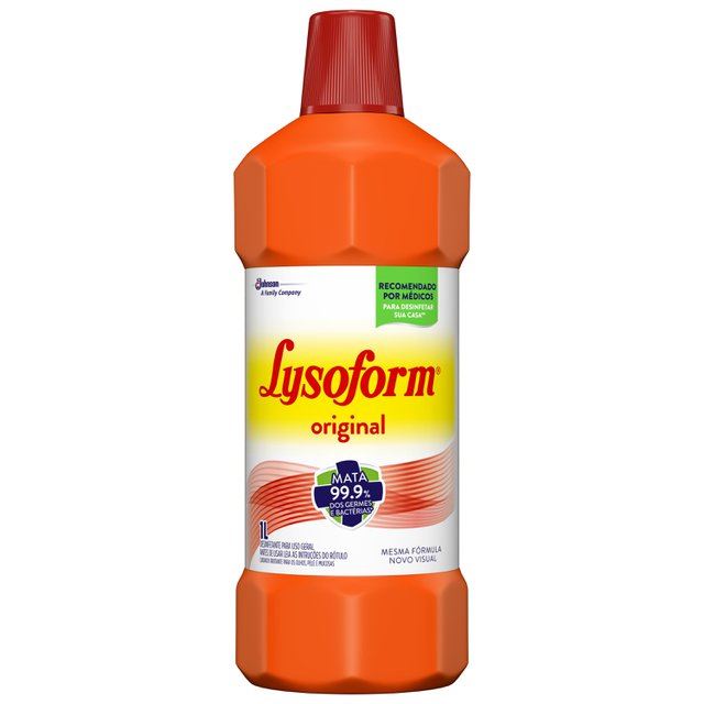 Desinfetante Lysoform Líquido Original, Contém 1 litro.   