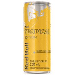 Red Bull Energy Drink Summer Tropical 250ML,Contém 4 latas.