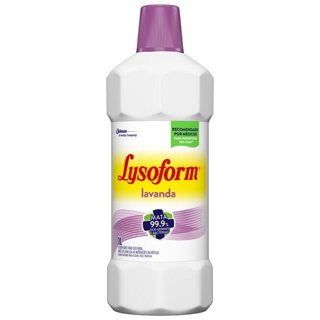 Desinfetante Lysoform Líquido Lavanda, Contém 1 litro.   