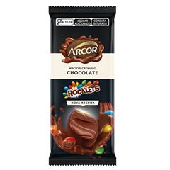 Chocolate Barra Arcor Rocklets Ao Leite. 80g   
