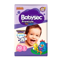 Fralda Softys Babysec Premium Jumbinho Tamanho XG, Contém 12 unidades.
