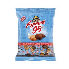 Bala Recheada Aymoré Sortidas Leite e Chocolate  