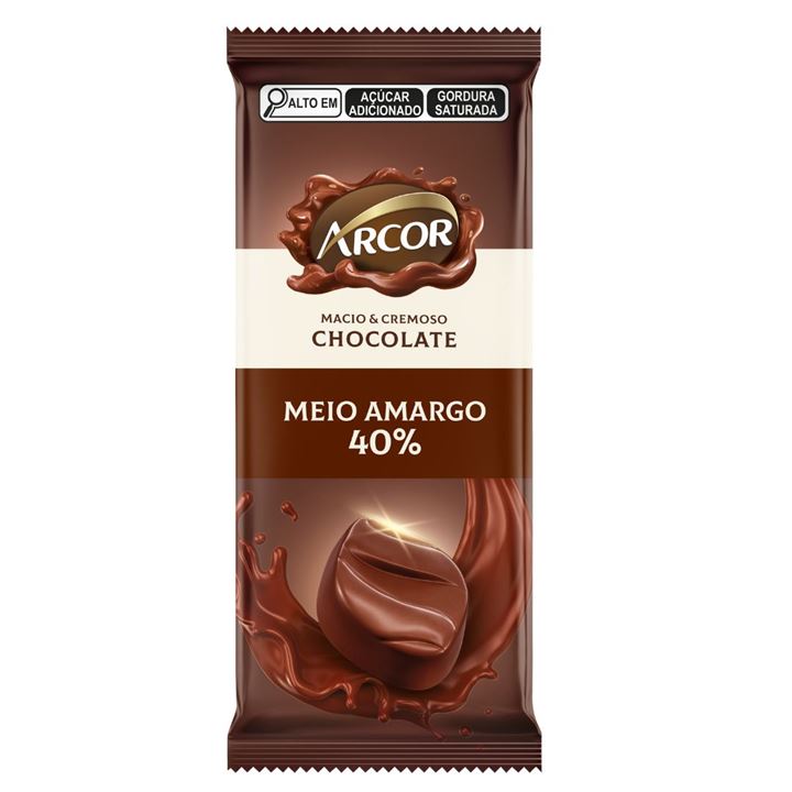 Chocolate Barra Arcor Meio Amargo 80g    