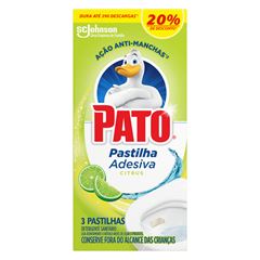 Detergente Sanitário Pato Pastilha Adesiva Citrus 20% de Desconto, Contém 3 pastilhas. 