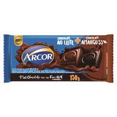 Chocolate Barra Arcor ao Leite + Amargo 53% 150g  
