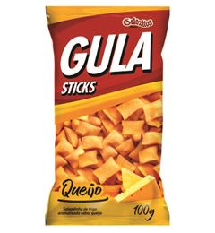 Gula Sticks Gulozitos Queijo com 20 unidades, Contém 100 gramas.