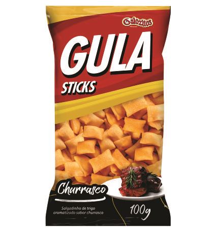 Gula Sticks Gulozitos Churrasco com 20 unidades, Contém 100 gramas.