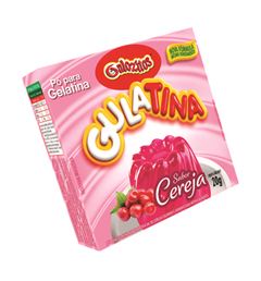 Pó para Gelatina Gulozitos Gulatina Cereja, Contém 20 gramas.