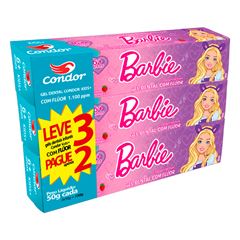 Gel Dental Condor 50g Kids Barbie L3P2 Sabor Morango.REF 8211