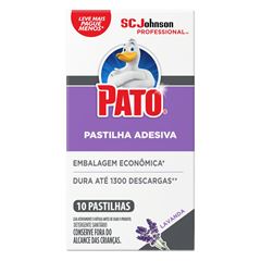 Desodorizador Sanitário Pato Pastilha Adesiva Lavanda 10 Pastilhas Oferta, Contém 1 unidade.