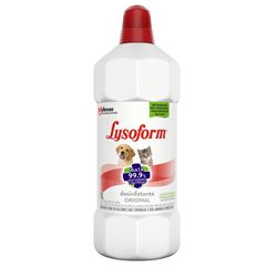 Desinfetante Lysoform Pets Original Líquido, Contém 1 litro.