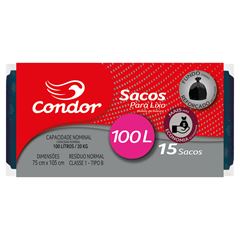 Saco de Lixo Condor 100 Litros - 15 Sacos