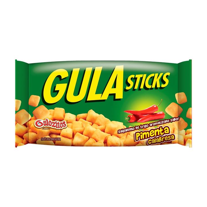 Gula Sticks Gulozitos Pimenta Calabresa c/ 20 unidadesde 50 gramas.