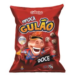 Gulão Laminado Gulozitos Pipoca Doce com 10 unidades, Contém 70 gramas.