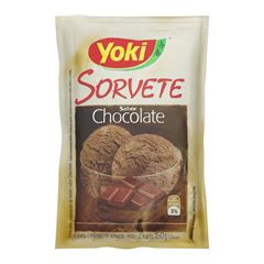 Pó para Sorvete Yoki Chocolate, Contém 150 gramas.