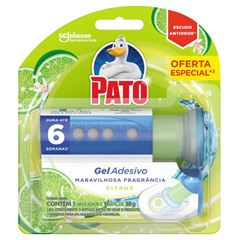 Desodorizador Sanitário Pato Gel Adesivo Refil Citrus 6 Discos   
