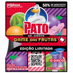 Desodorizador Sanitário Pato Gel Adesivo Aplicador + Refil Primeiro Amor 2 Discos 