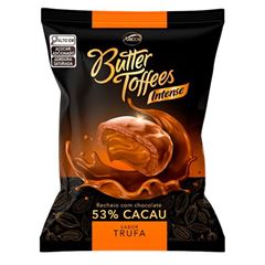 Arcor Butter Toffees Intense 53% Cacau. Sabor Trufa. Embalagem 90g.