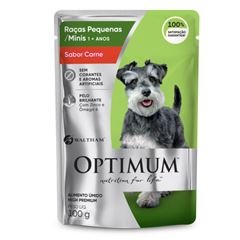 Ração Optimum Adulto Sabor de Carne Raças Pequenas e Minis 1 + anos