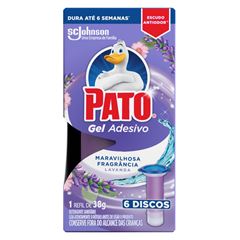 Desodorizador Sanitário Pato Gel Adesivo Lavanda Refil com 6 Discos