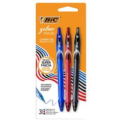 BIC Caneta Gel Quick Dry - 3 Unidades