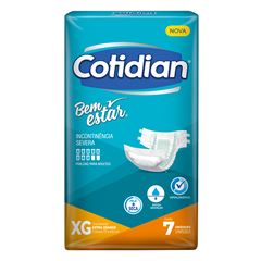 Fralda Geriátrica Softys Cotidian Bem Estar Tamanho XG - Contém 7 Unidades