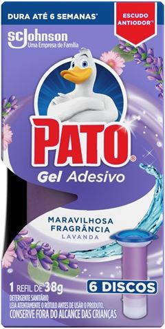 Desodorizador Sanitário Pato Gel Adesivo Refil Blue 6 Discos - Contém 1 Unidade